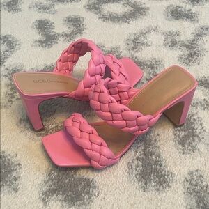 BCBGeneration Pink Braided Heels